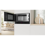 Микровълнова фурна за вграждане Bosch BFL7221B1, 21 л, 900 W, Хидролитично самопочистване, 20 функции, Черен
