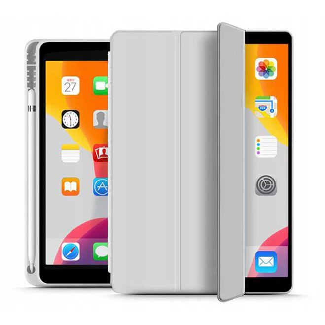 Haffner Apple iPad 10.2 (2019/2020) védőtok (Smart Case) on/off funkcióval, Apple Pencil tartóval - szürke (ECO csomagolás) (FN0253) (FN0253)