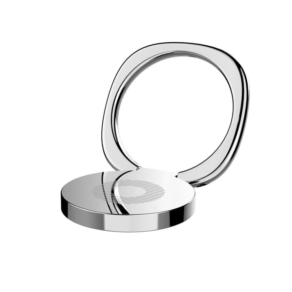 Soporte Anillo Metal Magnético Para Coche Baseus En Color Plata