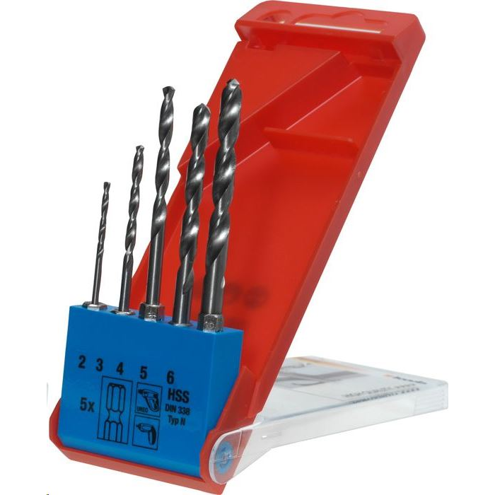 KWB PROFI SILVER STAR HSS hexagon befogású spirálfúró készlet, 5 db-os (421140) (421140)