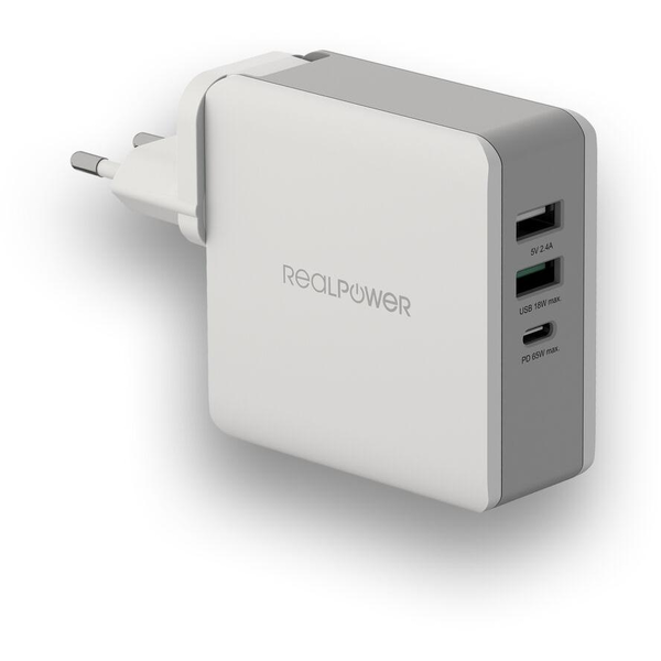 Nabíjačka Realpower DeskCharge-65 Travel