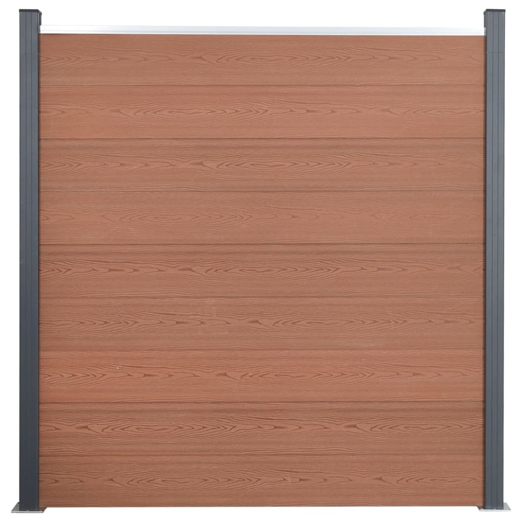 barna WPC kerítéspanelszett 180 x 186 cm (3211826)