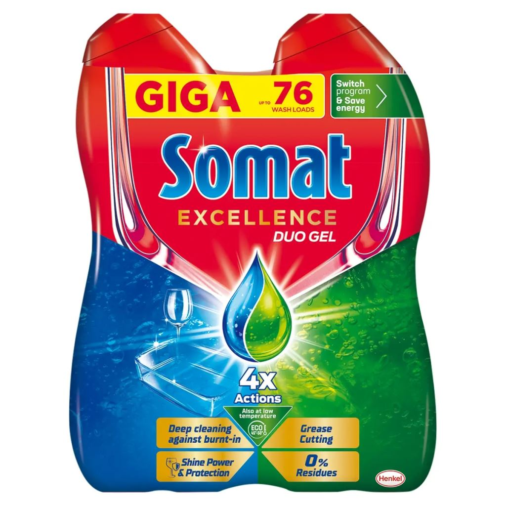 Somat Excellence mosogatógép Duo gél Grease Cutting 2x684 ml (9000101819199)