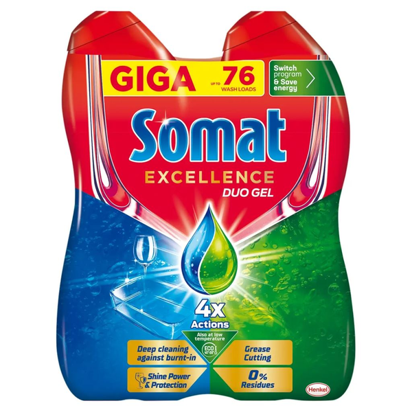 Somat Excellence mosogatógép Duo gél Grease Cutting 2x684 ml (9000101819199)