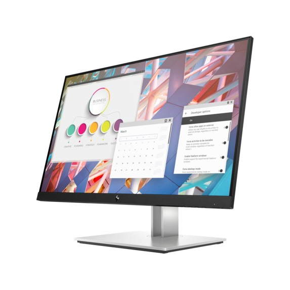 HP E-Series E24 G4 počítačový monitor 60,5 cm (23.8") 1920 x 1080 px Full HD LCD Černá, Stříbrná