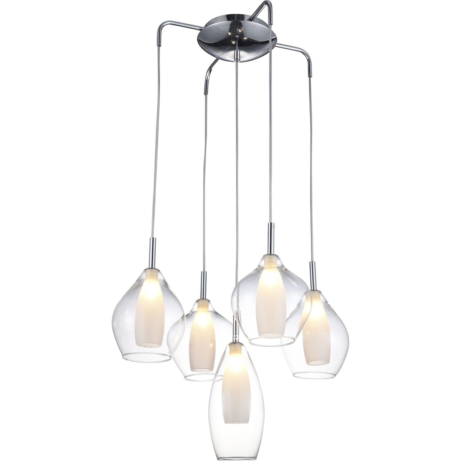 AZzardo Amber Milano Több ágú mennyezeti spotlámpa - Cserélhető Fényforrás , Átlátszó (AZ3076)