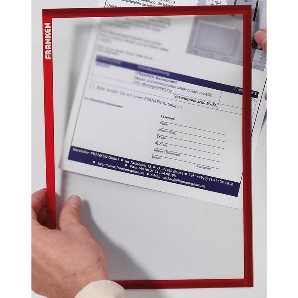 Franken ITSA4M01 Dokumentumtartó Piros DIN A4 (FITSA4M 01)