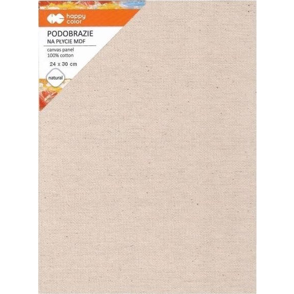 Happy Color Podobrazie bawełniane 24x30, impregnowane naturalne, MDF 4mm, Happy Color