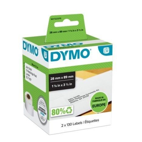 DYMO LW - Standard Address Labels - 28 x 89 mm - S0722370 Bianco Etichetta per stampante autoadesiva