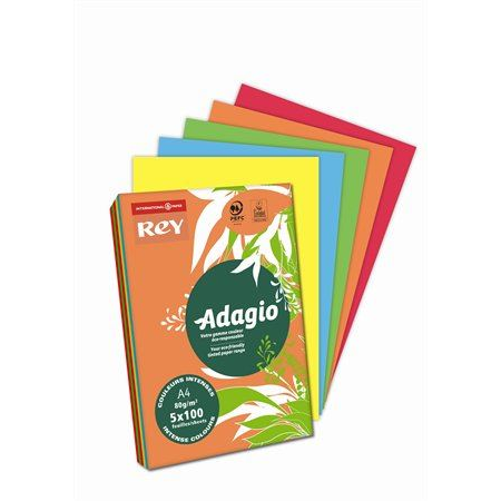 Papel De Colores Rey Adagio A4 80 G/m� Surtido 500 Hojas
