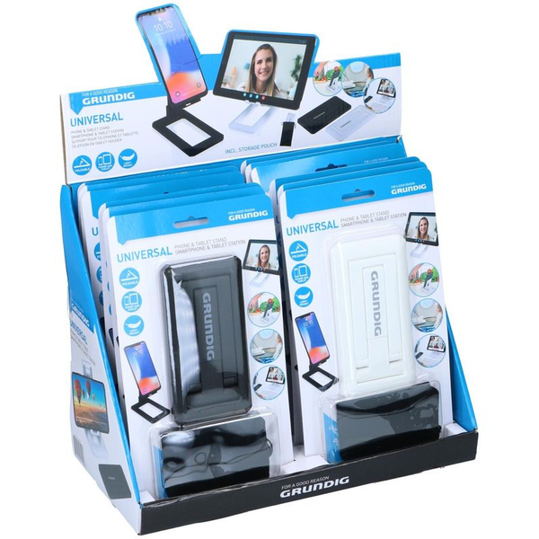 Držiak na smartfón a tablet 2v1 GRUNDIG ČIERNY