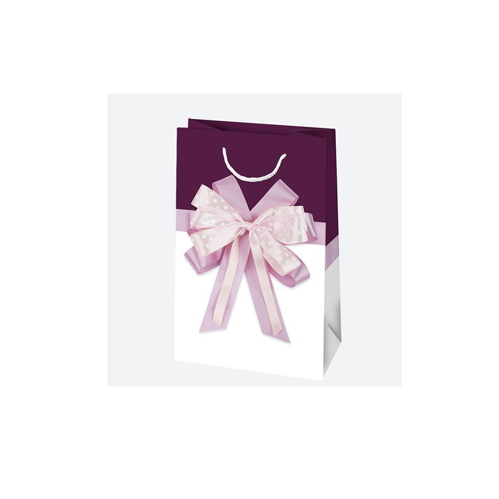 Iris Ajándék Masnis Papírtáska (10 x 16 x 6cm) - Különböző mintás (T1_OG_17)