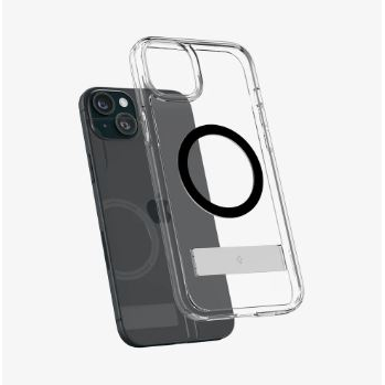 Spigen Ultra Hybrid S (MagFit) iPhone 15 tok átlátszó-fekete (ACS06808) (ACS06808)