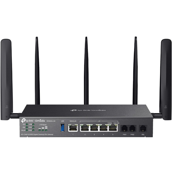 TP-Link Omada DR3650V-4G draadloze router Gigabit Ethernet Dual-band (2.4 GHz / 5 GHz) Zwart