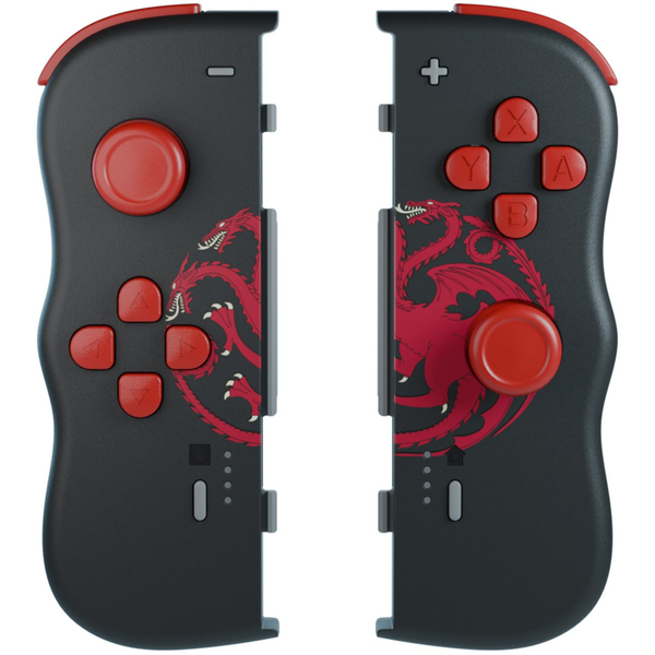 Lexip HBO Game of Thrones Targaryen Sort, Rød Bluetooth Gamepad Nintendo Switch, Nintendo Switch OLED