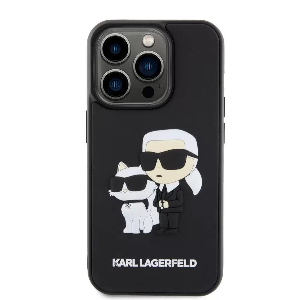 Karl Lagerfeld Apple iPhone 15 Pro tok fekete (KLHCP15L3DRKCNK) (KLHCP15L3DRKCNK)
