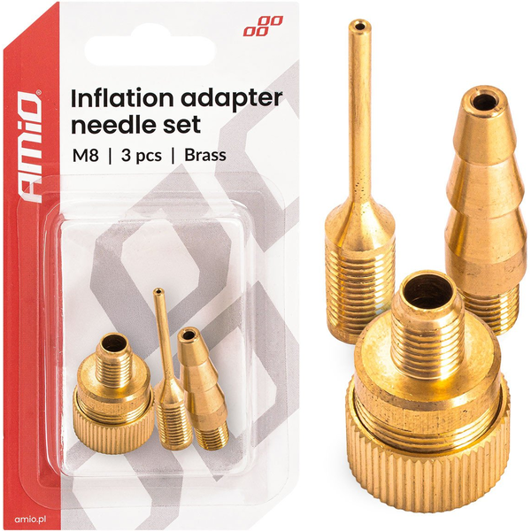 Zestaw adapterów do pompowania m8 amio-04502