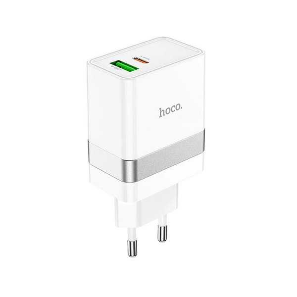 HOCO Sieťová nabíjačka Typ C + USB QC3.0 Power Delivery