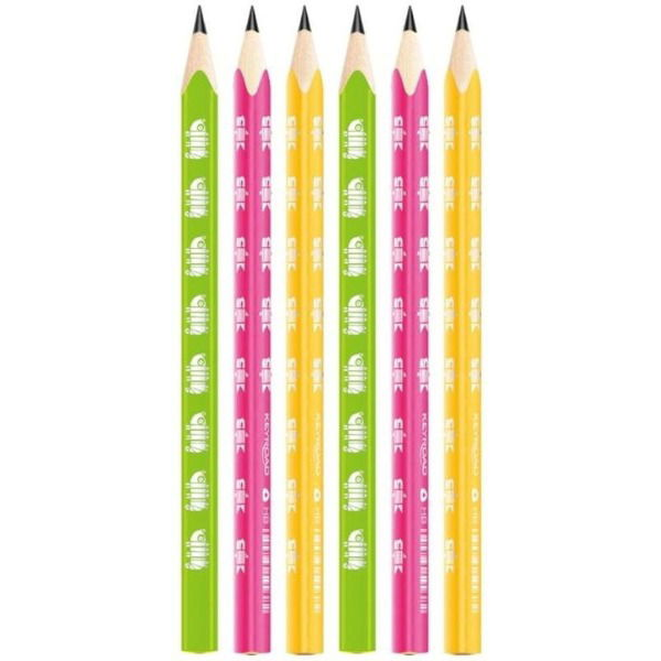 KEYROAD Neon JUMBO HB, háromszög alakú - 6 darabos csomag (A740)