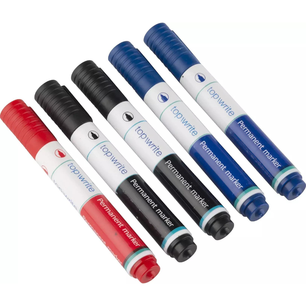 Paquete De 5 Marcadores Permanentes De Punta Fina De Secado Rápido