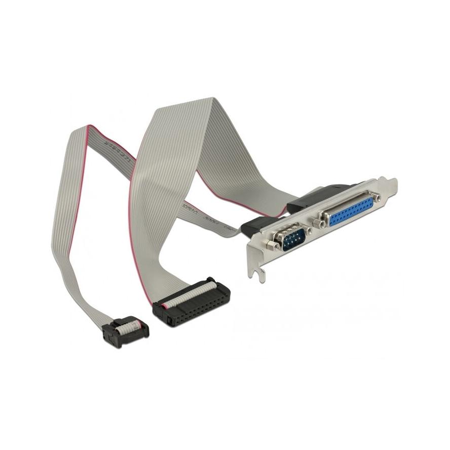 Delock Slot Bracket > 1 x Parallel, 1 x Serial layout: twisted (85644)