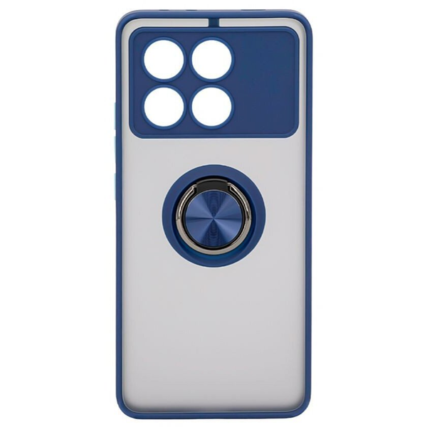 iLike Aizmugurējais vāciņš iLike Xiaomi Poco X6 Pro Hybrid Case With Ring Dark Blue 4752192089979 ILIXIAPX6PHRDB (4752192089979)
