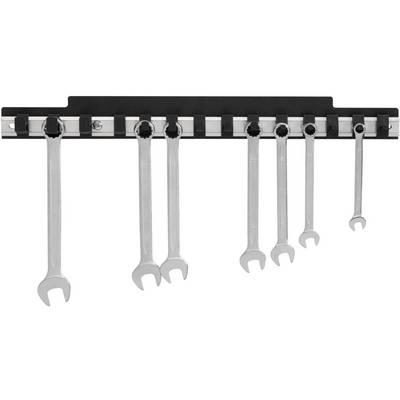 Csillagkulcs-villáskulcs tartó akasztós alumínium léc, 435 mm x 48 mm, Toolcraft 886892