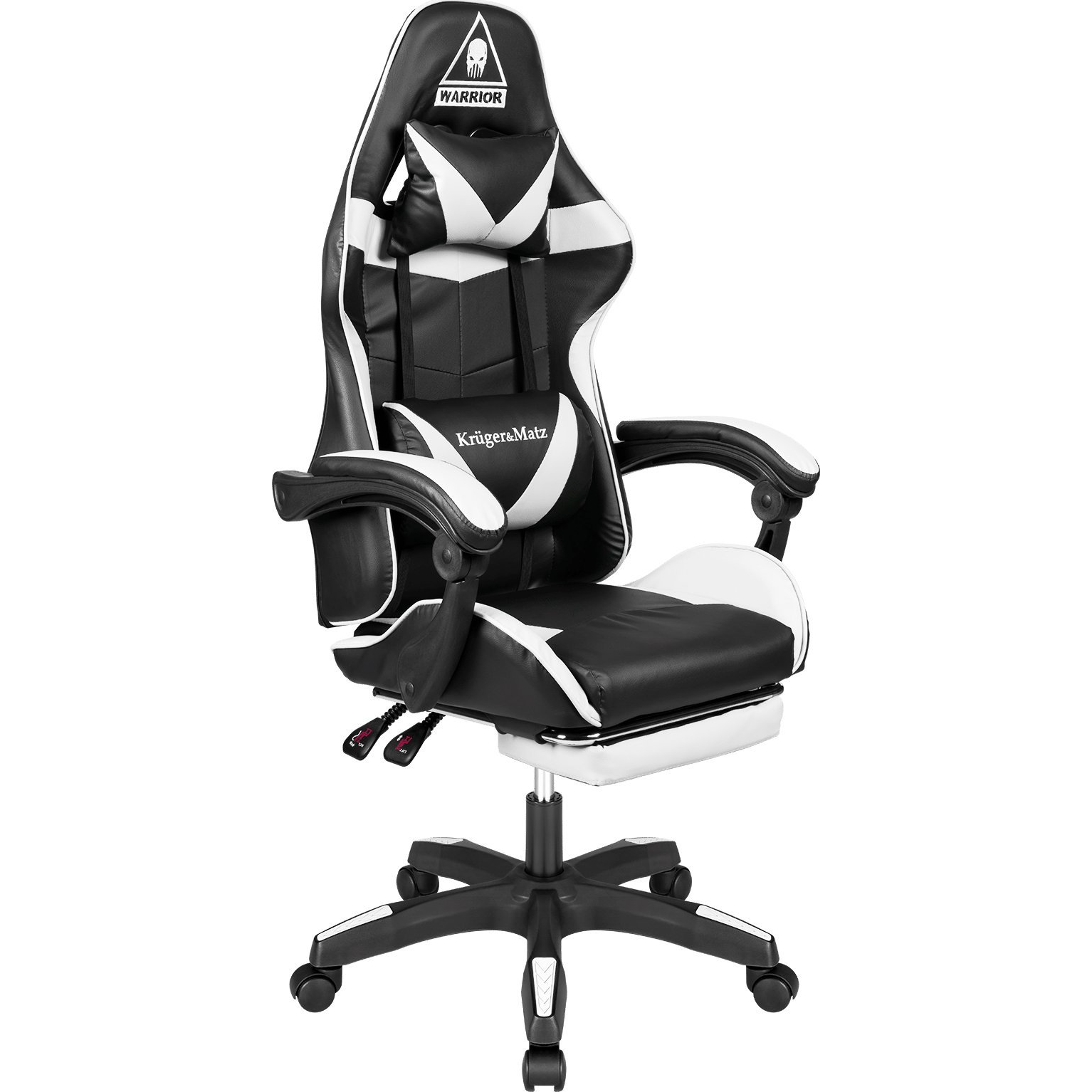 Kruger&Matz Warrior GX-150 Gamer Szék Fekete-Fehér (KM0790-BW)