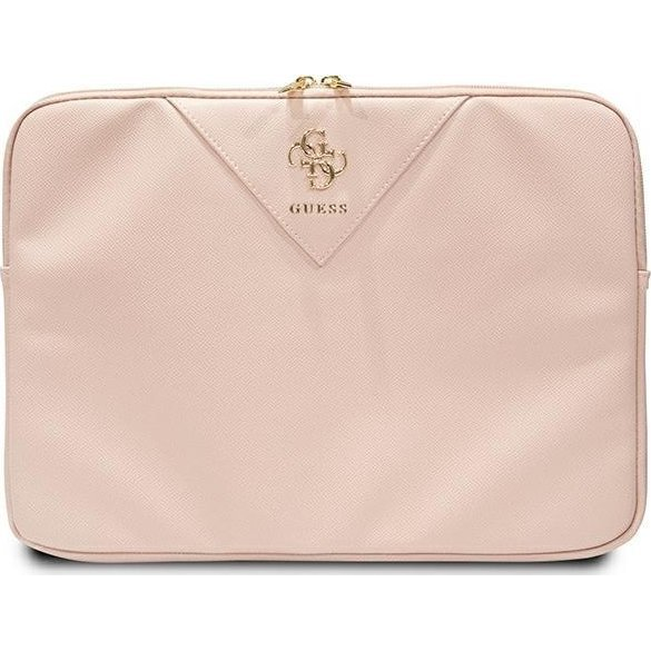 Husa laptop, Guess, Piele ecologica, 26x34x2.5cm, Roz