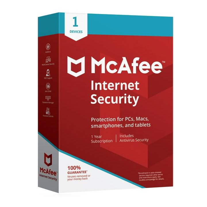 McAfee Internet Security - 1 eszköz / 1 év MIS003NR1RAAD elektronikus licensz
