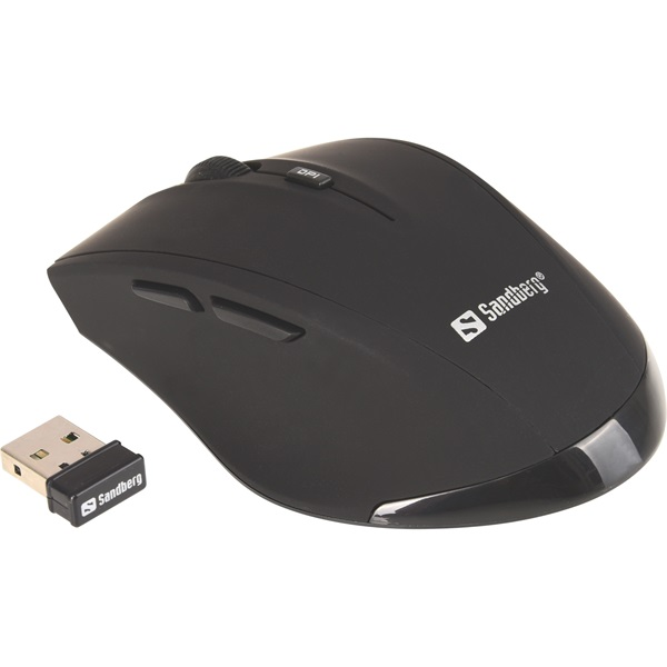 Sandberg 630-06 rato Escritório Mão direita RF Wireless Ótico 1600 DPI