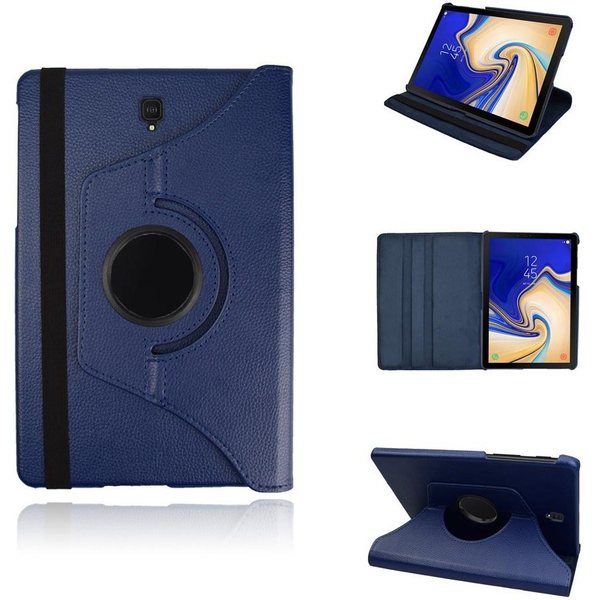 Samsung Galaxy Tab A7 10.4 (2020) SM-T500 / T505, mappa tok, elforgatható (360°), sötétkék