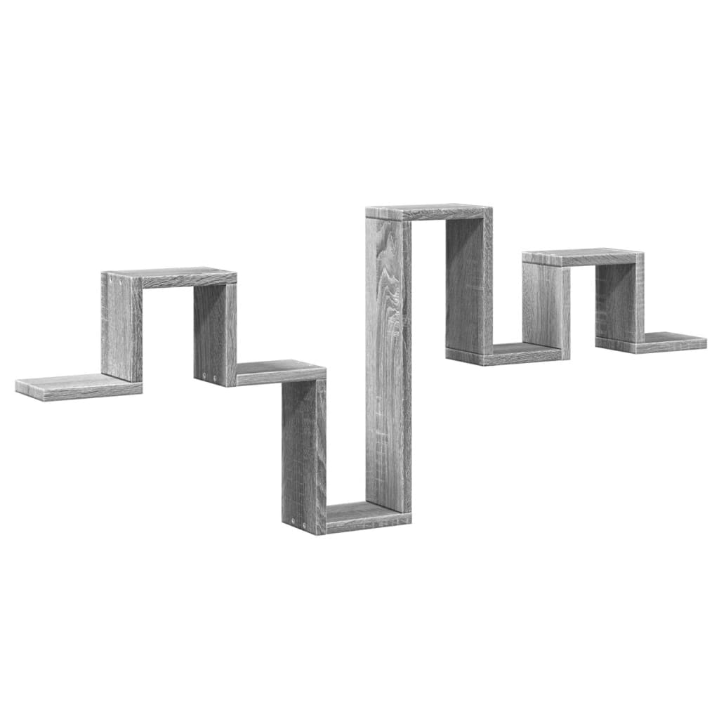 szürke sonoma színű szerelt fa fali polc 104,5 x 10 x 43 cm (840728)