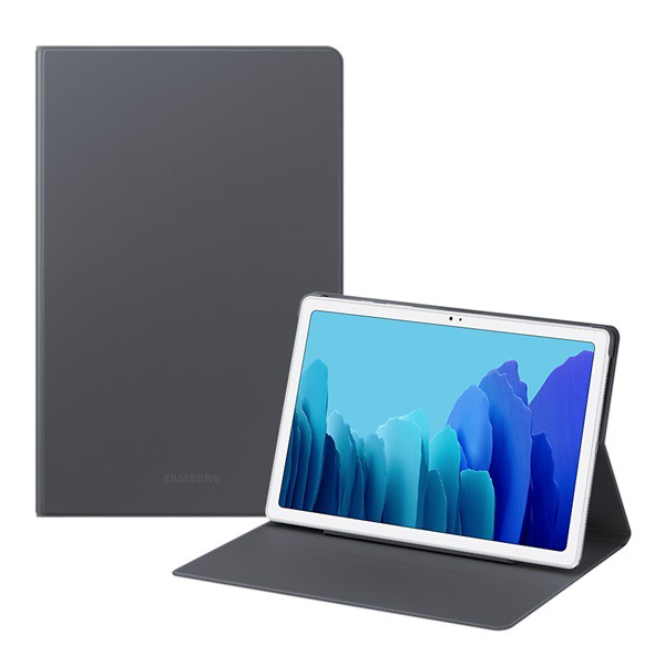 SAMSUNG tok álló, bőr hatású (FLIP, oldalra nyíló, asztali tartó funkció) SZÜRKE [Samsung Galaxy Tab A7 10.4 (2020) LTE SM-T505] (EF-BT500PJEG)