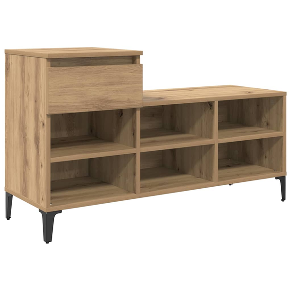 Cipőszekrény fiókkal kézműves tölgy 102 x 36 x 60 cm Faanyag