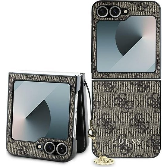 Guess 4G Charm Samsung Galaxy Z Flip6 hátlap tok, barna ( )