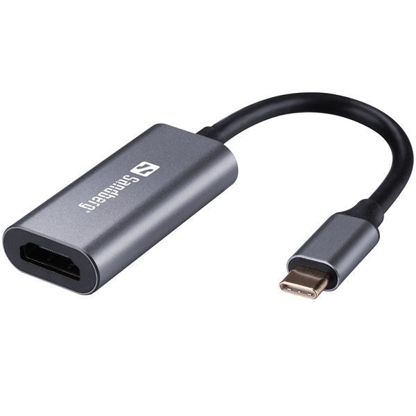Sandberg 136-12 videokabel adapter USB Type-C Aluminium, Hvid