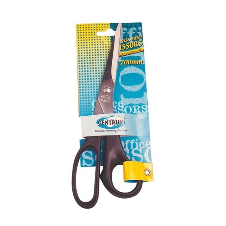 Centrum 20cm-es bliszteres irodai olló - Fekete (P5110-1110)