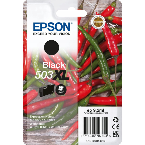 Epson 503XL blækpatron 1 stk Original Højt (XL) udbytte Sort