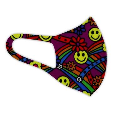 Alcor 3D Spandex mosható gyerekmaszk 6-12 éves korig Smiley (ALC3DSKSMI)