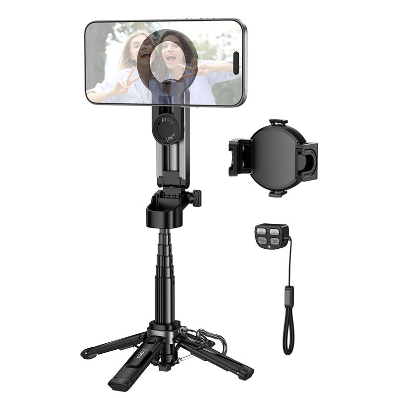 Živý stojan Hoco s magnetickým uchytením, tripod držiak MagSafe s diaľkovým