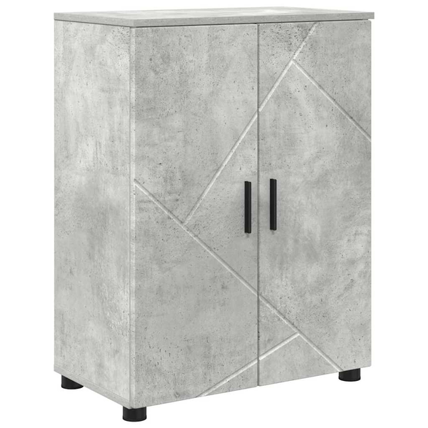 Fürdőszoba Székény ajtóval Beton szürke 60 x 35 x 80 cm Faanyag