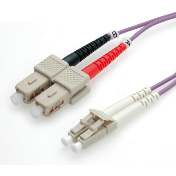Optický kabel Roline OM3 50/125µm LC/SC duplex 10 m