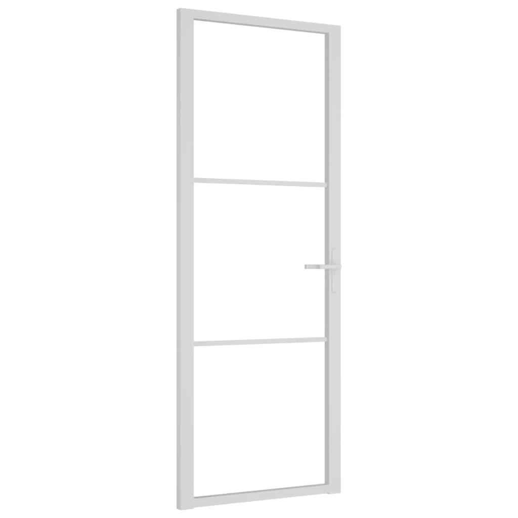 fehér ESG üveg és alumínium beltéri ajtó 76 x 201,5 cm (350568)