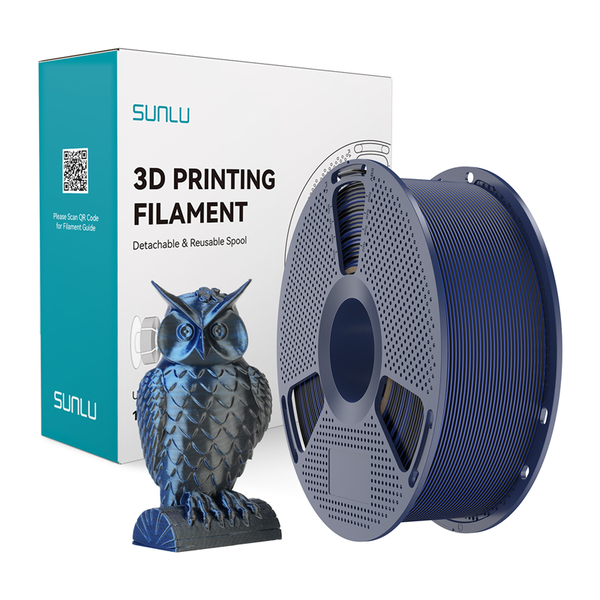 SUNLU PLA+ Silk két színű szál fekete és kék PLA+ Silk DC B Blu