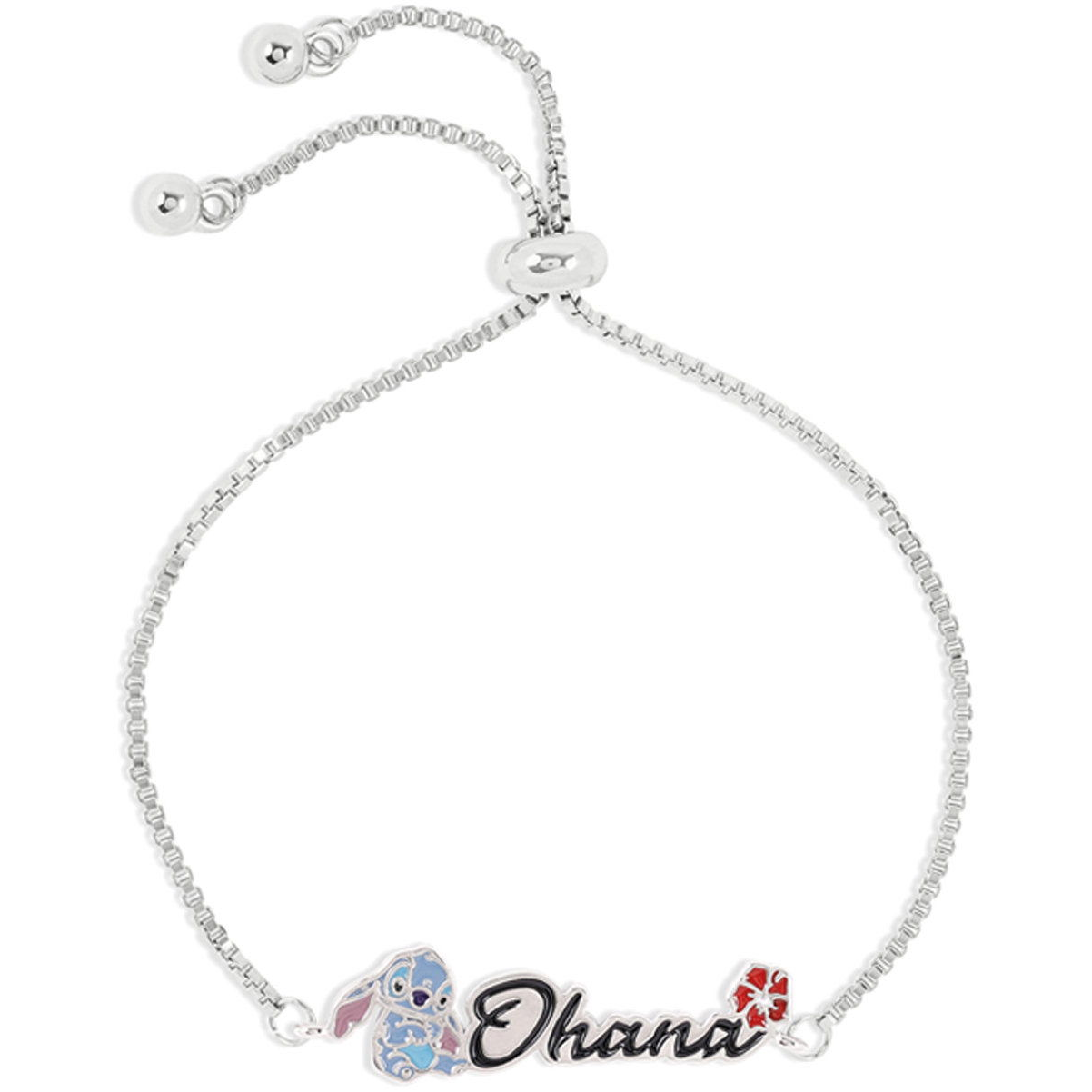 Disney gyermek karkötő Stitch medállal és "Ohana" felirattal BF00662RL. PA (BF00662RL.PA)