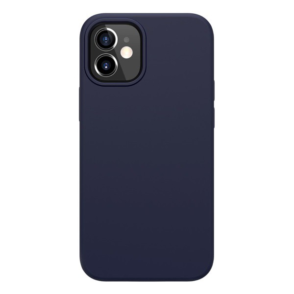 NILLKIN FLEX PURE szilikon telefonvédő (ultravékony, környezetbarát, mikrofiber plüss belső, matt) SÖTÉTKÉK [Apple iPhone 12 mini]