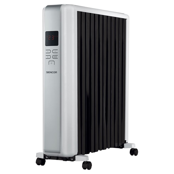 Sencor SOH 8112WH elektromos olajradiátor 12 fűtőborda fekete-fehér