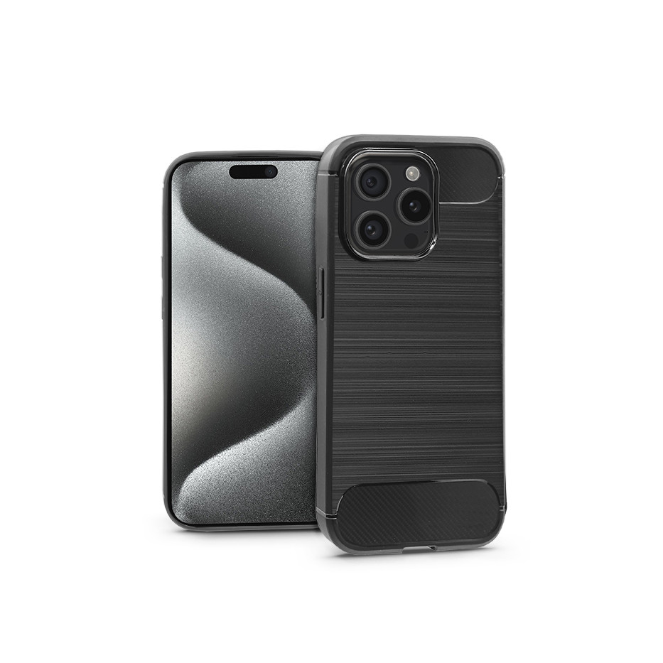 Apple iPhone 15 Pro szilikon hátlap - Carbon - fekete (PT-6859)