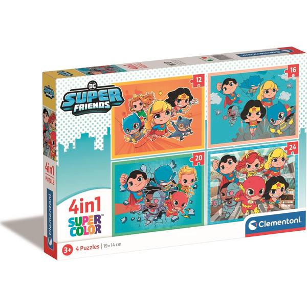 Clementoni Dc Super Hero Mini-Mates 4 Az 1-Ben Puzzle